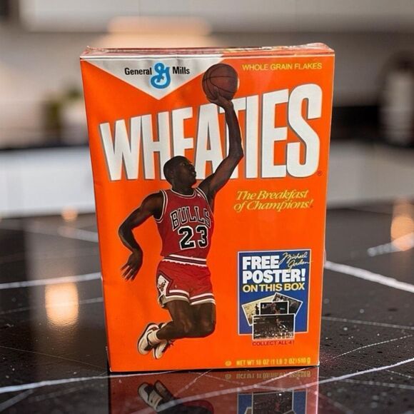 Vintage 1980s Michael Jordan Factory Sealed Wheaties Box NEW (Never Opened)